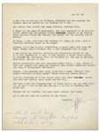 Exceptional Hunter S. Thompson Letter Signed That Reads Like a Short Story -- ''...lo and behold, a Nixon truck passes on Chesnut St. bellowing shit...now naked except for lies and patter...''